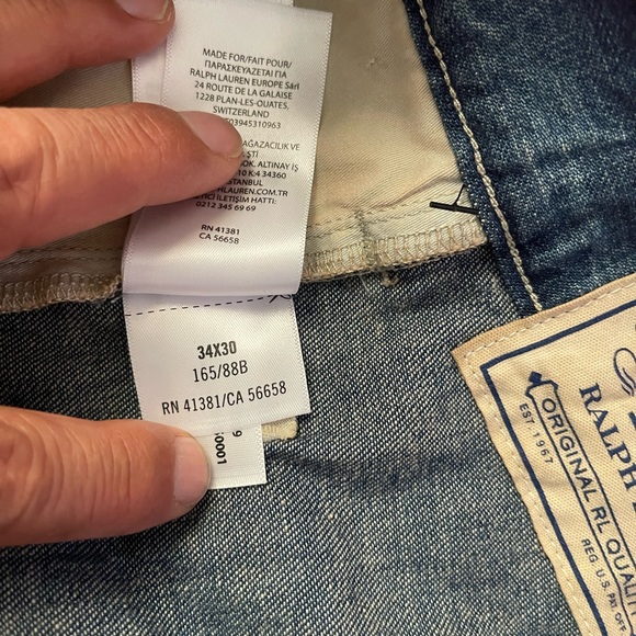 $268 Polo Ralph Lauren Classic Fit Distressed Jeans Men's Size 34X30 Pants NEW! - Picture 7 of 14